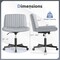 Cross-Legged Desk Chair with Wheels, Soft Padded Wide Seat for Home Office